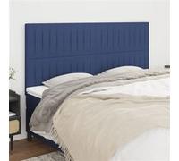 Hoofdborden 4 st 100x5x78/88 cm stof blauw3116598