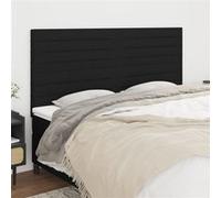 vidaXL Hoofdborden 4 st 100x5x78/88 cm stof zwart3116496 Noir G