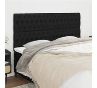 vidaXL Hoofdborden 4 st 100x7x78/88 cm stof zwart3116692 Noir G