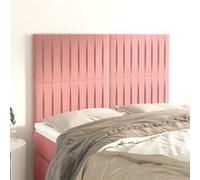 vidaXL Têtes de lit 4 pcs. Rose 72x5x78/88 cm velours