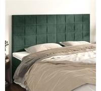 vidaXL Hoofdborden 4 st 80x5x78/88 cm fluweel donkergroen3116389 Vert G