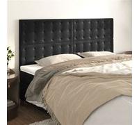 vidaXL Hoofdborden 4 st 80x5x78/88 cm fluweel zwart3116822 Noir G