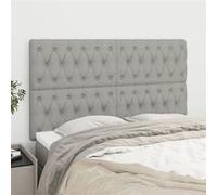 Tête de Lit Gris Clair 100x7x118/128 cm Tissu Meubles de Chambre vidaXL