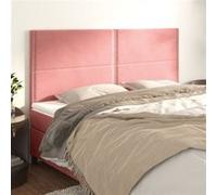 Vidaxl Têtes De Lit 4 Pcs Rose 90x5x78/88 Cm Velours Rose