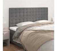 vidaXL Tête de lit Intérieur Simple Similicuir Gris 180x5x118/128 cm