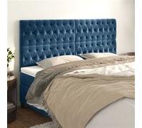 Vidaxl Têtes De Lit 4 Pcs Bleu Foncé 90x7x78/88 Cm Velours Bleu