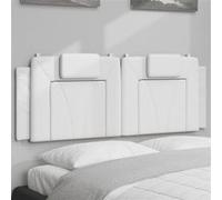 vidaXL Hoofdbordkussen 120 cm kunstleer wit374782 Blanc G