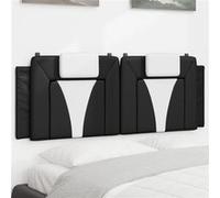 vidaXL Hoofdbordkussen 120 cm kunstleer zwart en wit374786 Noir G