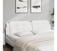 Vidaxl Coussin De Tête De Lit Blanc 200 Cm Similicuir Blanc