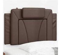 vidaXL Coussin de tête de lit Viana pour lecture, similicuir, fermeture éclair Marron 90 cm
