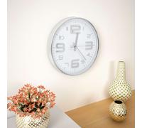 vidaXL Horloge murale 30 cm Argenté