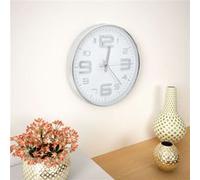 vidaXL Horloge murale 30 cm Argenté Gris G
