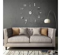 vidaXL Horloge Murale 3D Décoration Maison Salon Bureau Chambre Intérieure 50636 Gris G