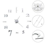 vidaXL Horloge murale 3D Design moderne 100 cm XXL Argenté