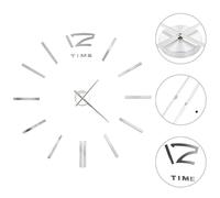 Horloge Murale 3D Design Moderne Argenté Décoration de Maison Salon vidaXL