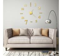 vidaXL Horloge murale 3D Design moderne 100 cm XXL Doré