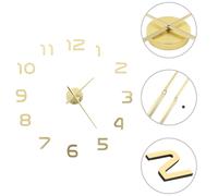 vidaXL Horloge Murale 3D Design Moderne XXL Doré Décoration de Maison Salon 50640 Jaune G