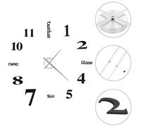 vidaXL Horloge Murale 3D Design Moderne XXL Noir Décoration de Maison Salon 50635
