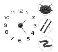 vidaXL Horloge murale 3D Design moderne 100 cm XXL Noir