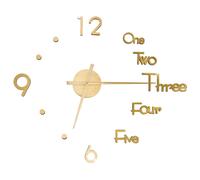 vidaXL Horloge murale 3D Design moderne Golden 100 cm XXL