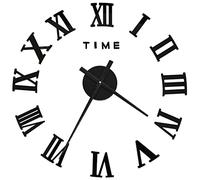 Horloge Murale 3D Design Moderne Horloge Analogique Horloge Décorative Salon Salle de Séjour Intérieur Maison Noir 325159