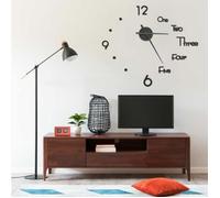 vidaXL Horloge murale 3D Design moderne Noir 100 cm XXL