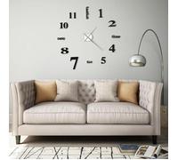 vidaXL Horloge Murale 3D Design Moderne XXL Noir Décoration de Maison Salon 50635