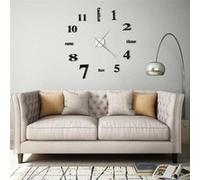 vidaXL Horloge Murale 3D Design Moderne XXL Noir Décoration de Maison Salon 50635 Noir G