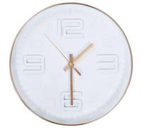 vidaXL Horloge murale Aspect de cuivre 30,5 cm Pendule salon/cuisine Blanc G