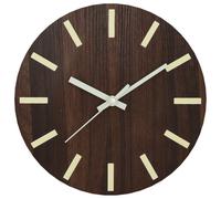 vidaXL Horloge murale avec échelle et aiguilles lumineuses brun Ø30 cm
