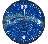 vidaXL Horloge murale avec échelle lumineuse et aiguilles Bleu Ø30 cm
