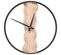 vidaXL Horloge murale brune Ø35 cm Fer et bois de chêne