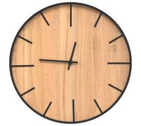 vidaXL Horloge murale brune Ø39 cm Fer et bois composite