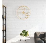 vidaXL Horloge murale doré Ø50 cm fer