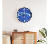 vidaXL Horloge murale et échelles et aiguilles lumineuses bleu Ø30 cm