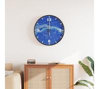 vidaXL Horloge murale et échelles et aiguilles lumineuses bleu Ø30 cm
