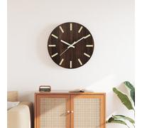 vidaXL Horloge murale et échelles et aiguilles lumineuses marron Ø30cm