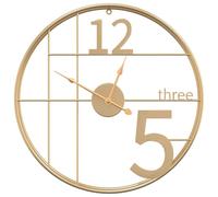 vidaXL Horloge murale Golden Ø50 cm Fer