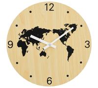 vidaXL Horloge murale jaune et noire Ø30 cm Bois composite