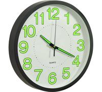 vidaXL Horloge murale lumineuse noire 30 cm