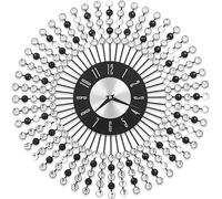 vidaXL Horloge murale métal 43 cm noir