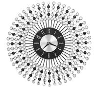 vidaXL Horloge murale Métal 43 cm Noir