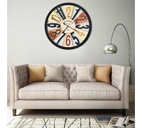 vidaXL Horloge murale Métal 60 cm Multicolore