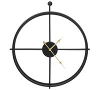 vidaXL Horloge murale Noir 52 cm Fer