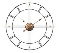 vidaXL Horloge murale noire Ø60 cm fer