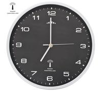 vidaXL Horloge murale radioguidée 50618 – Mouvement à quartz – Noir – Cuisine/Salon