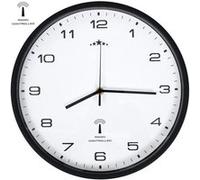 vidaXL Horloge Murale Radioguidée Mouvement à Quartz Blanc et Noir Cuisine Salon 50617 Noir G