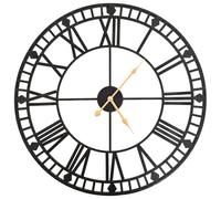 vidaXL Horloge murale vintage avec mouvement à quartz Métal 60 cm XXL