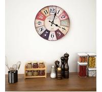 vidaXL Horloge murale vintage Colorée 30 cm