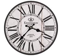 vidaXL Horloge Murale Vintage Décoration Montre de Salon Pendule de Mur MDF 30 cm Blanc et Noir